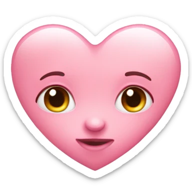 baby pink love heart sticker