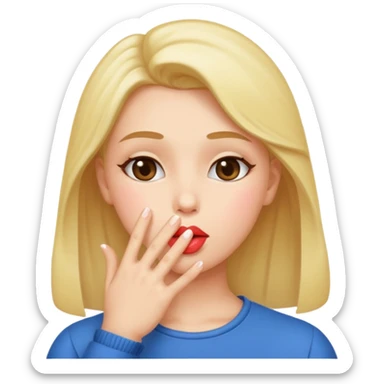 blowing kiss sticker