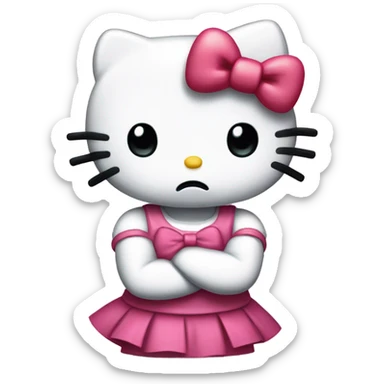 hello kitty angry  sticker