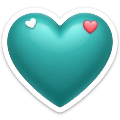 Teal heart with little hearts and Alana wording sticker