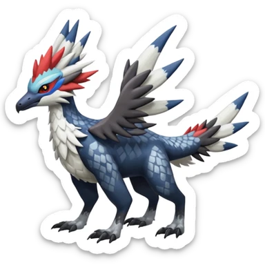 Silvally-Nargacuga-Trico--fusion-animal-hybrid-creature, full body sticker