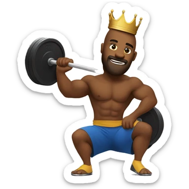 a king doing crossfit sticker