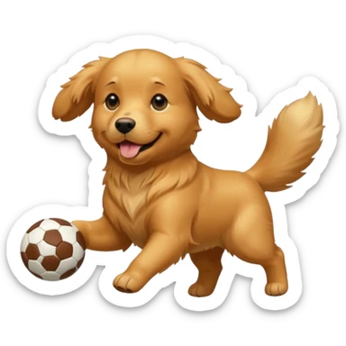 Un chien qui fait du football sticker