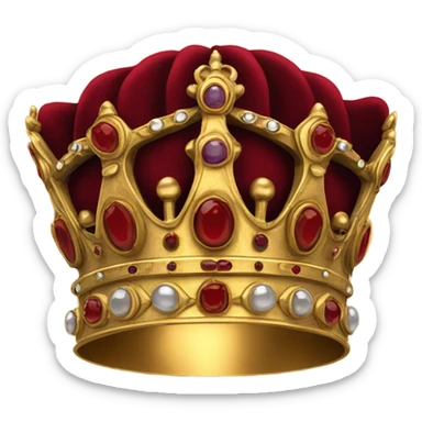 Tudor crown gold and red  sticker