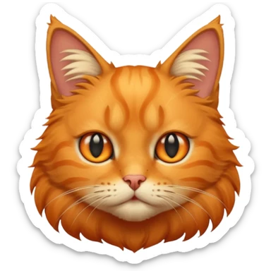 I need a cat's head, a cat's head, a cat's head, a cat, not a human, not a person. sticker