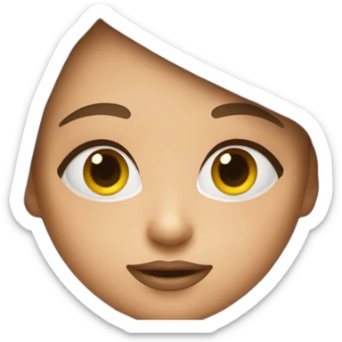 girl that looks relieve and hungry sticker