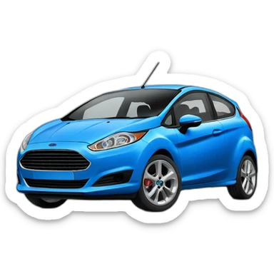 Blue Ford Fiesta sticker