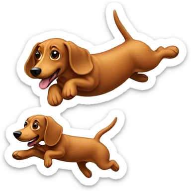 Wiener dog doing an ollie sticker
