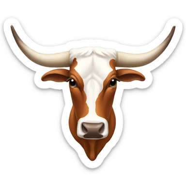 Upside down Texas longhorn sticker