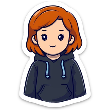 ginger-haired girl sticker