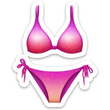 Pink ombre bikini with glitter  sticker
