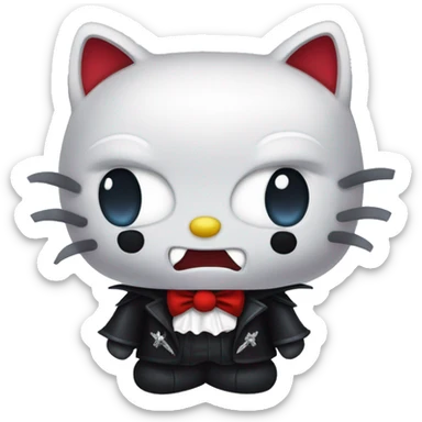 hello kitty vampire sticker