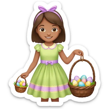 Happy Easter girl  sticker