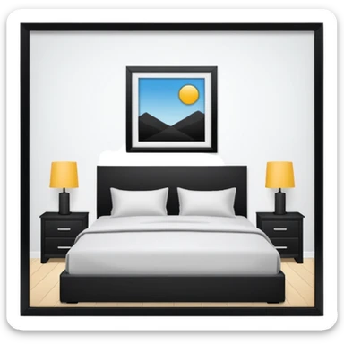 une. Chambre droite sticker