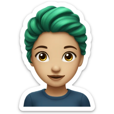 Cute spirulina girl  sticker