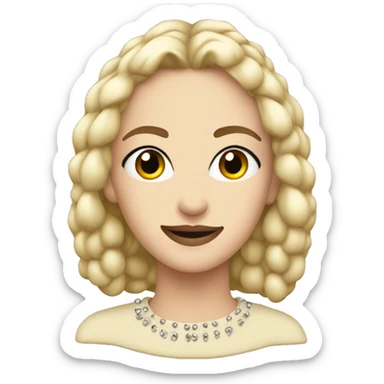 Ladies Cream Studded sweater sticker