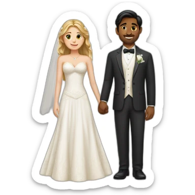 White women marrying indian men sticker
