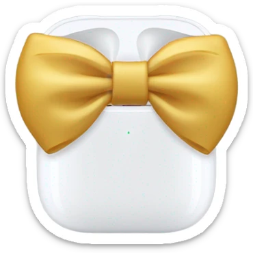 airpods with bow sticker