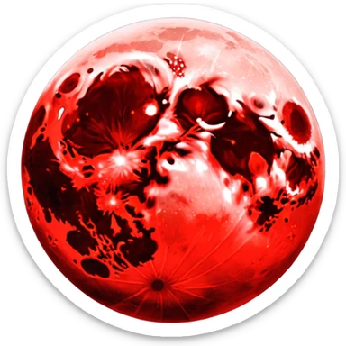 Blood moon sticker