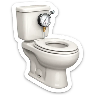 toilet with pressure gauge sticker
