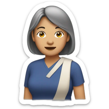 Pilipino middle aged woman sticker