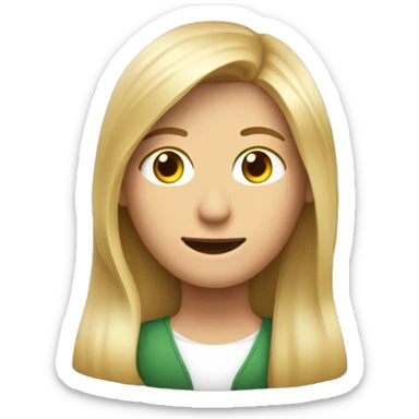 Blonde Frau lange Haare Mann mit braune Haare und Bart küssen sich  sticker