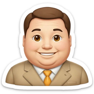 photorealistic fat official sticker