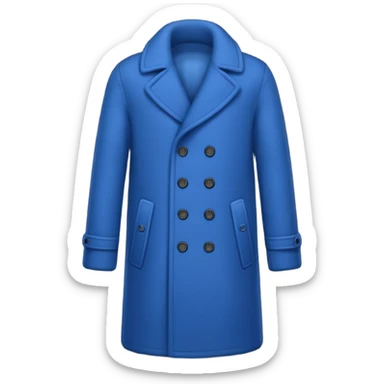 blue winter coat sticker