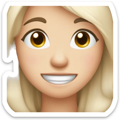 Heart with cute smile and blush on cheeks sticker