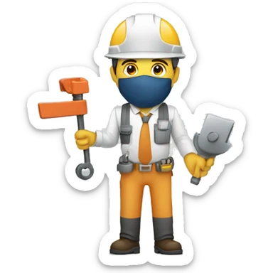 Ingeniero industrial realizando trabajos sticker