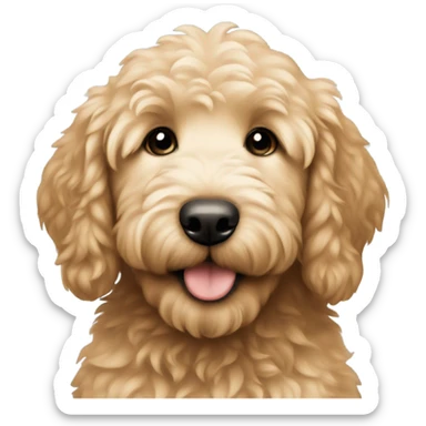 golden doodle puppy sticker