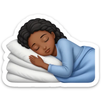 Menina negra dormindo sticker