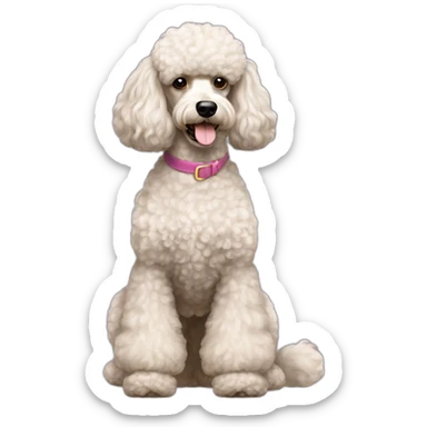 Dog Standart Poodle full body sticker