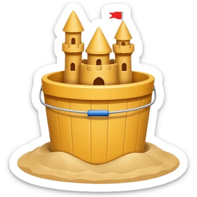 sand castle, Bucket-shaped castle sticker