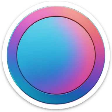 
coin color in in gradient of turquoise, blue, pink, purple, and coral metal texture
Rotate coin 125 degree   sticker