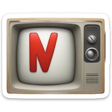 A TV with a red letter N sticker