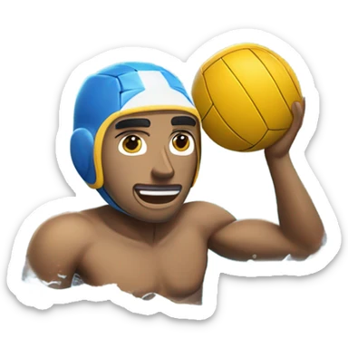 man playing waterpolo sticker