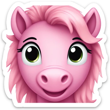 Pink pony sticker