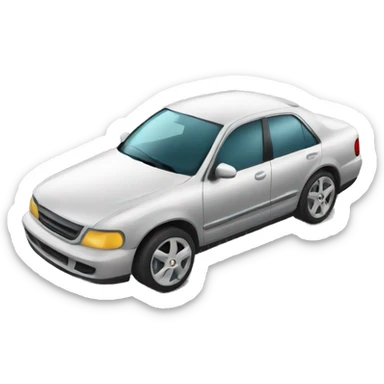 Car with big rims sticker