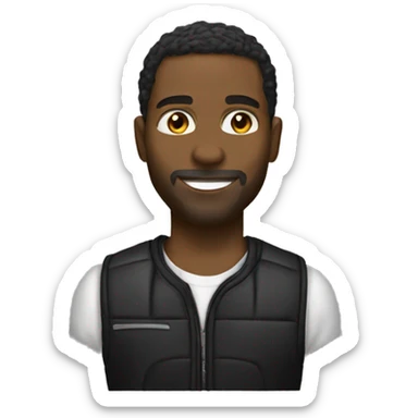 Black man in a dodge challenger sticker