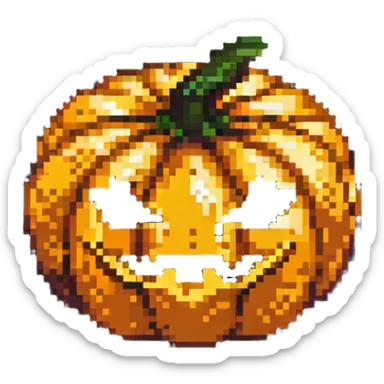 sweet pumpkin fruit, no face, no jack-o-lantern sticker