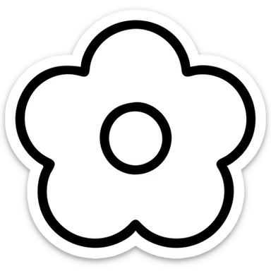 contour de fleur juste la forme sticker