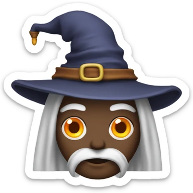 wizard with orange eyes sticker