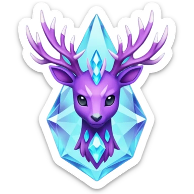 Pokemon legendary purple and cian crystal xerneas sticker