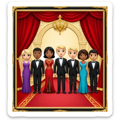 red carpet and crowd sticker