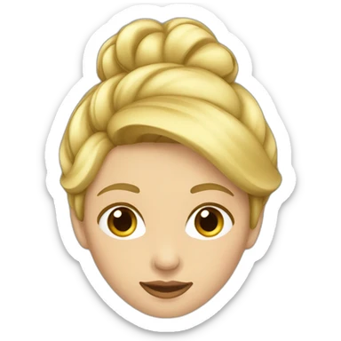 Fille blonde avec un chignon sticker
