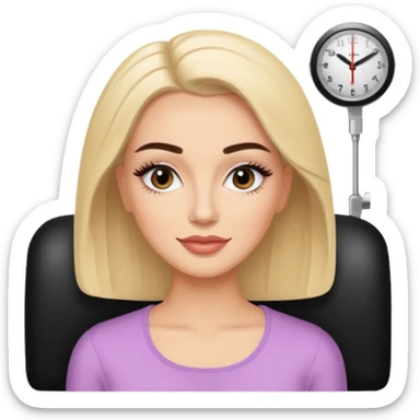 lady is relaxing (lash and brows salon) sticker