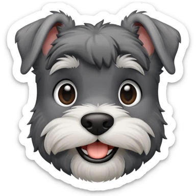 Happy Schnauzer saying hello sticker