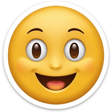 classic yellow emoji, cheerful and expressive, representing marketers with a social media touch sticker