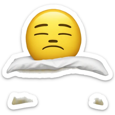 yellow emoji man with pillow head in pajamas without socks sticker